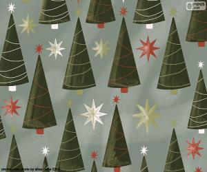 Puzzle Χριστουγεννιάτικα δέντρα και αστέρια